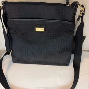 Tommy Hilfiger Black Logo Jacquard Crossbody Bag
